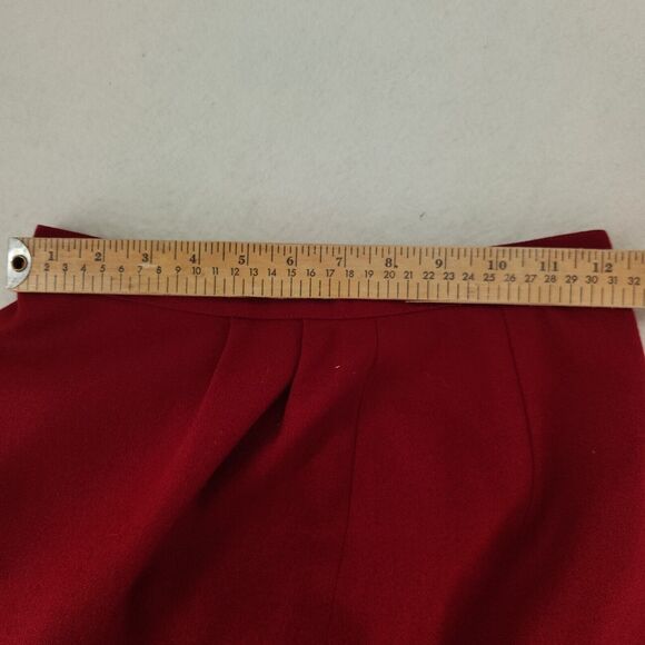 Vintage 70s Red Wool Blazer Skirt Suit Set Double-Breasted Lux Office Chic - Picture 13 of 14